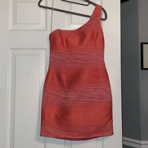 One shoulder hand made mini dress